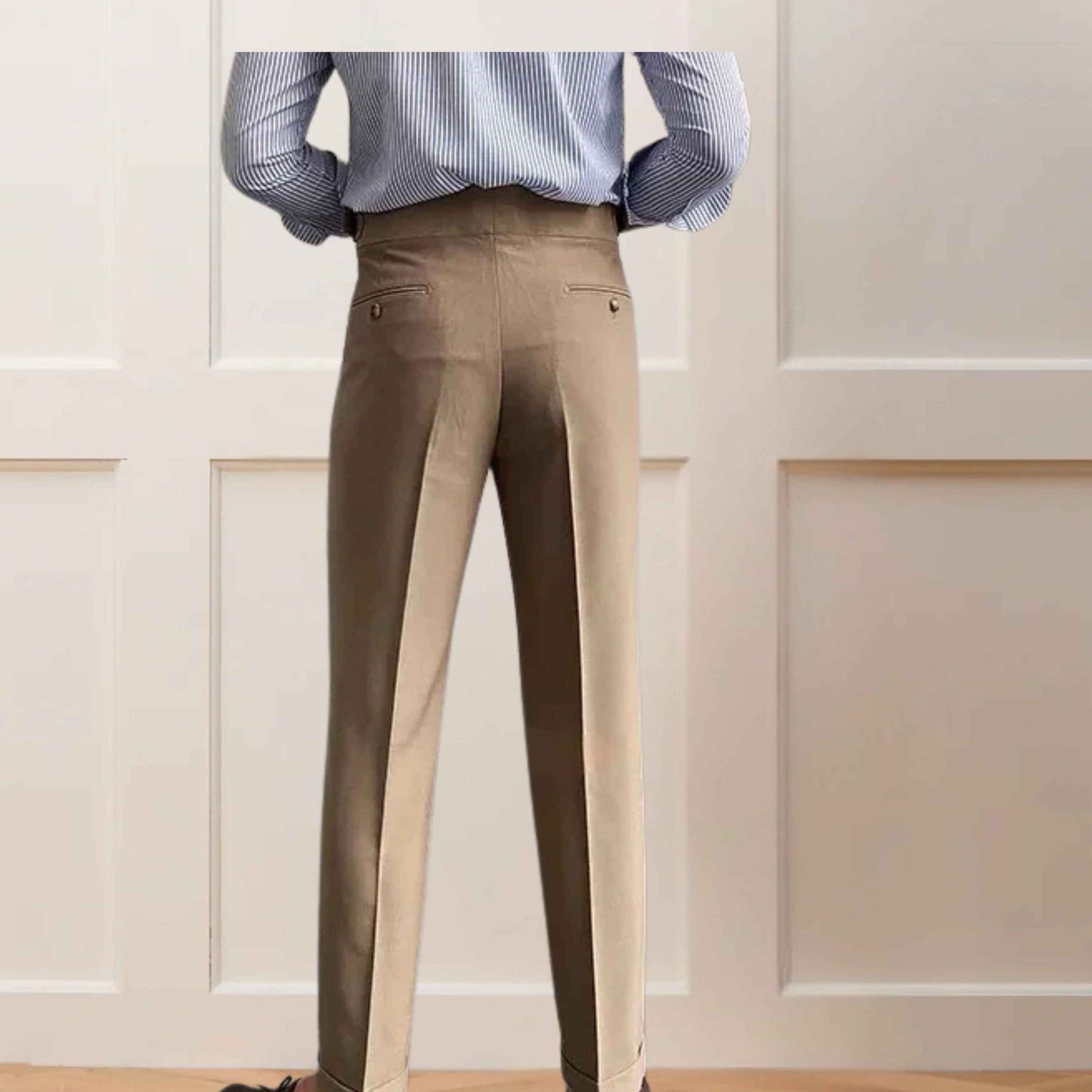 Khaki Gurkha Pants Double Button | Tailored Fit – Adam Spirit - Adam Spirit