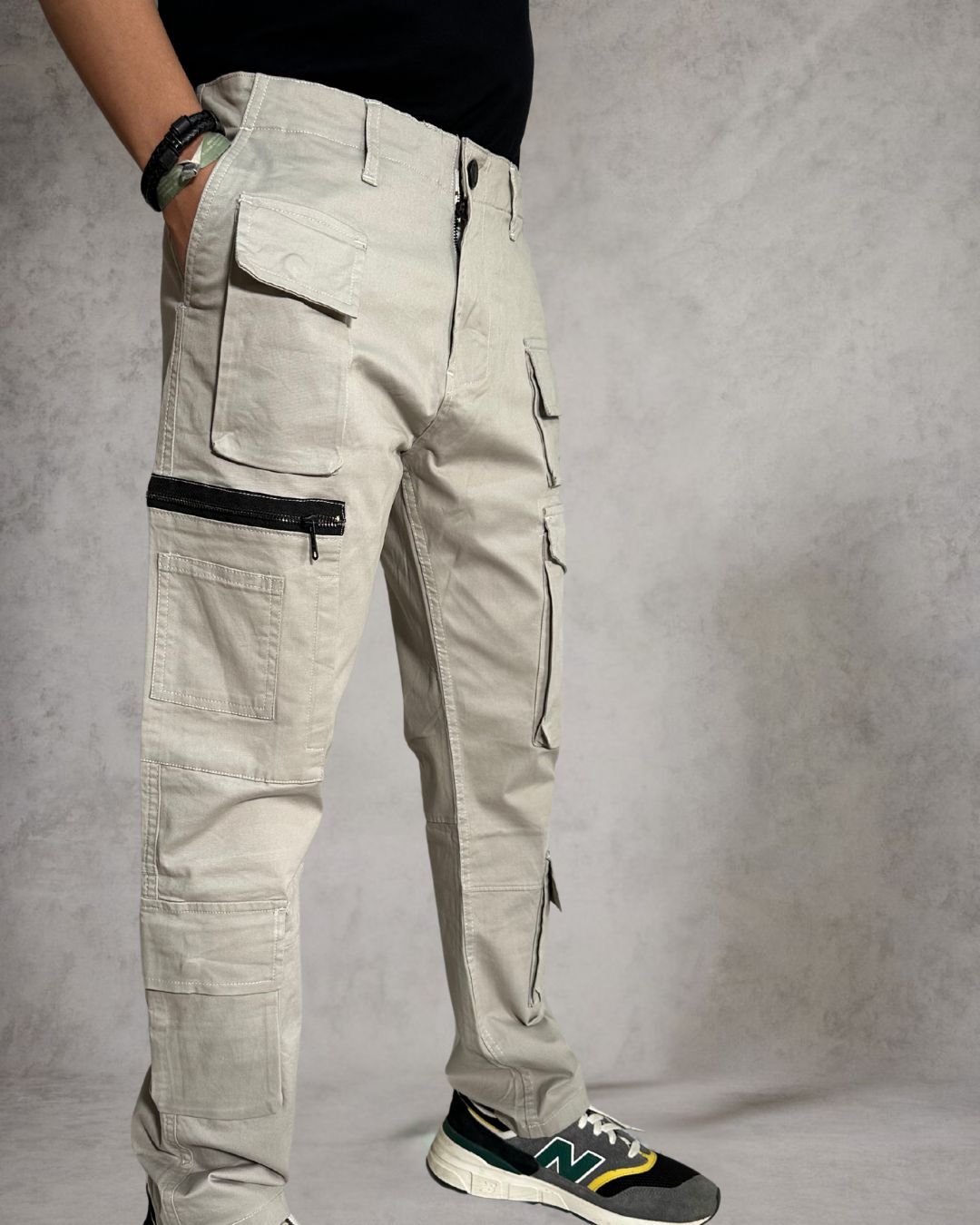 Men’s Light Gray Utility Cargo Pants | by Adam Spirit - Adam Spirit