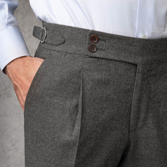 Charcoal Gurkha Pants Double Button | Tailored Fit – Adam Spirit - Adam Spirit