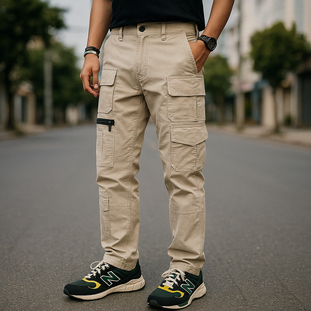 Men’s Light Gray Utility Cargo Pants | by Adam Spirit - Adam Spirit