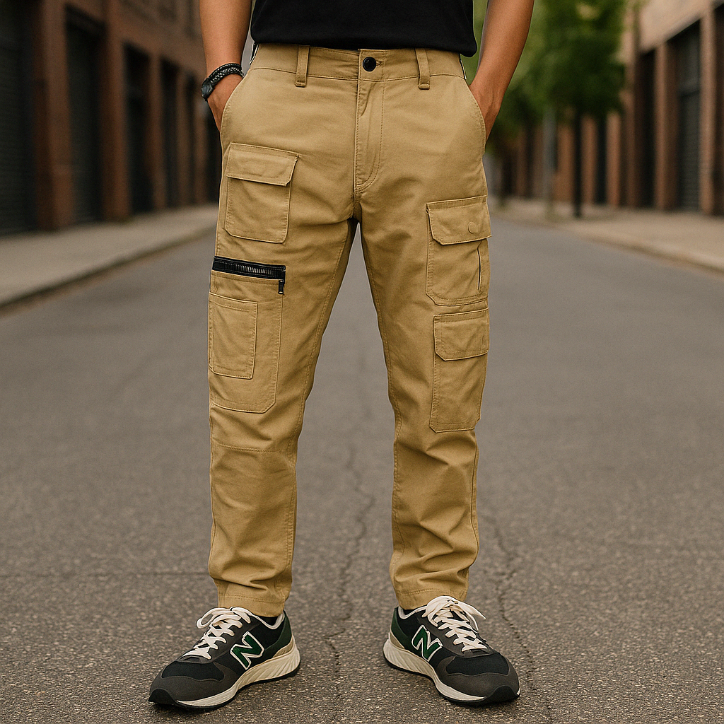 Khaki Cargo Pants Rugged Style Meets Urban Utility - Adam Spirit