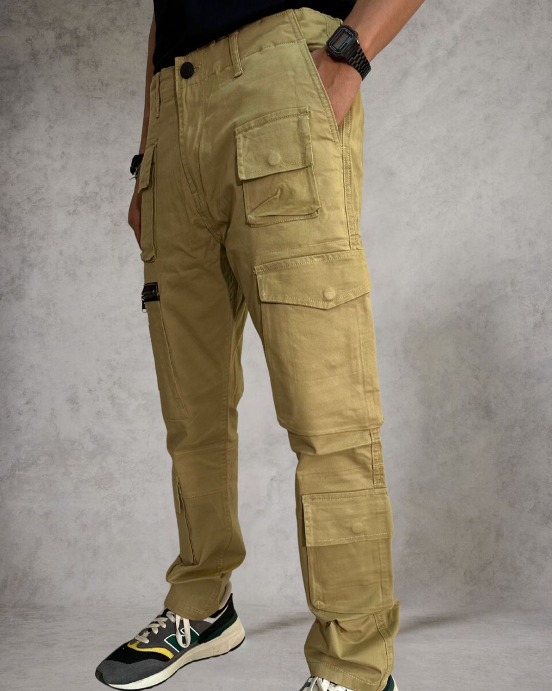 Khaki Cargo Pants Rugged Style Meets Urban Utility - Adam Spirit