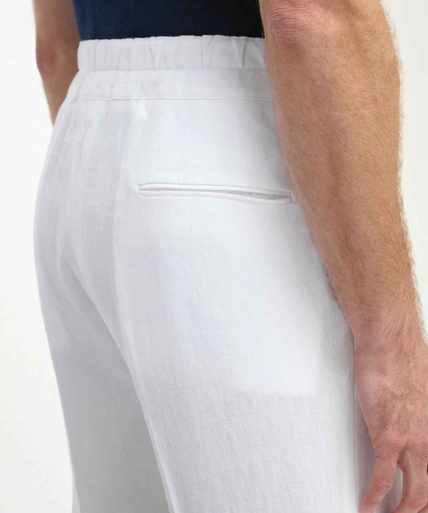 White Linen Beach Shorts – Lightweight & Breathable Summer Essential - Adam Spirit