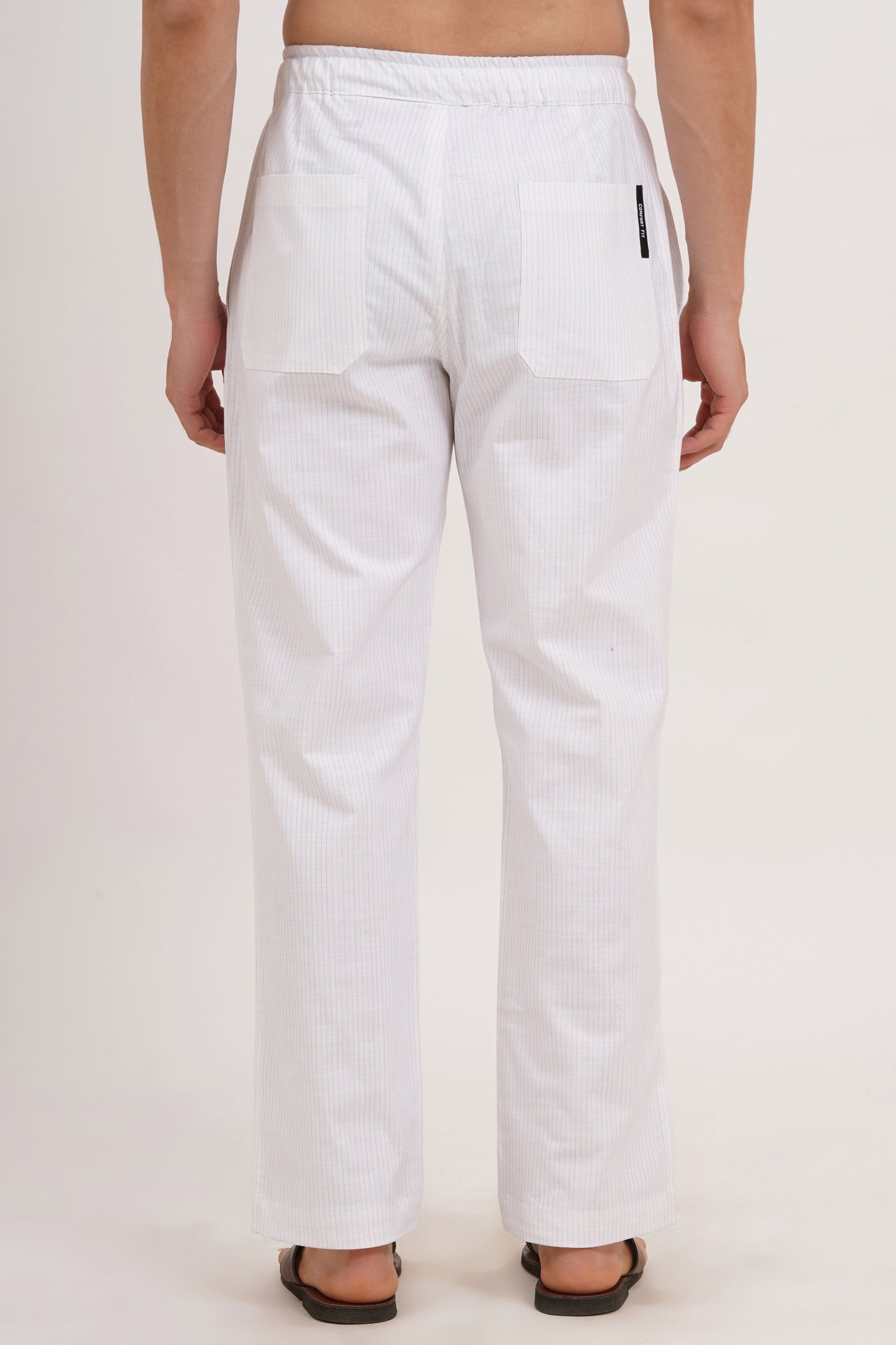 Men’s White Co-ords set Classic Comfort in a Luxe Linen Blend - Adam Spirit