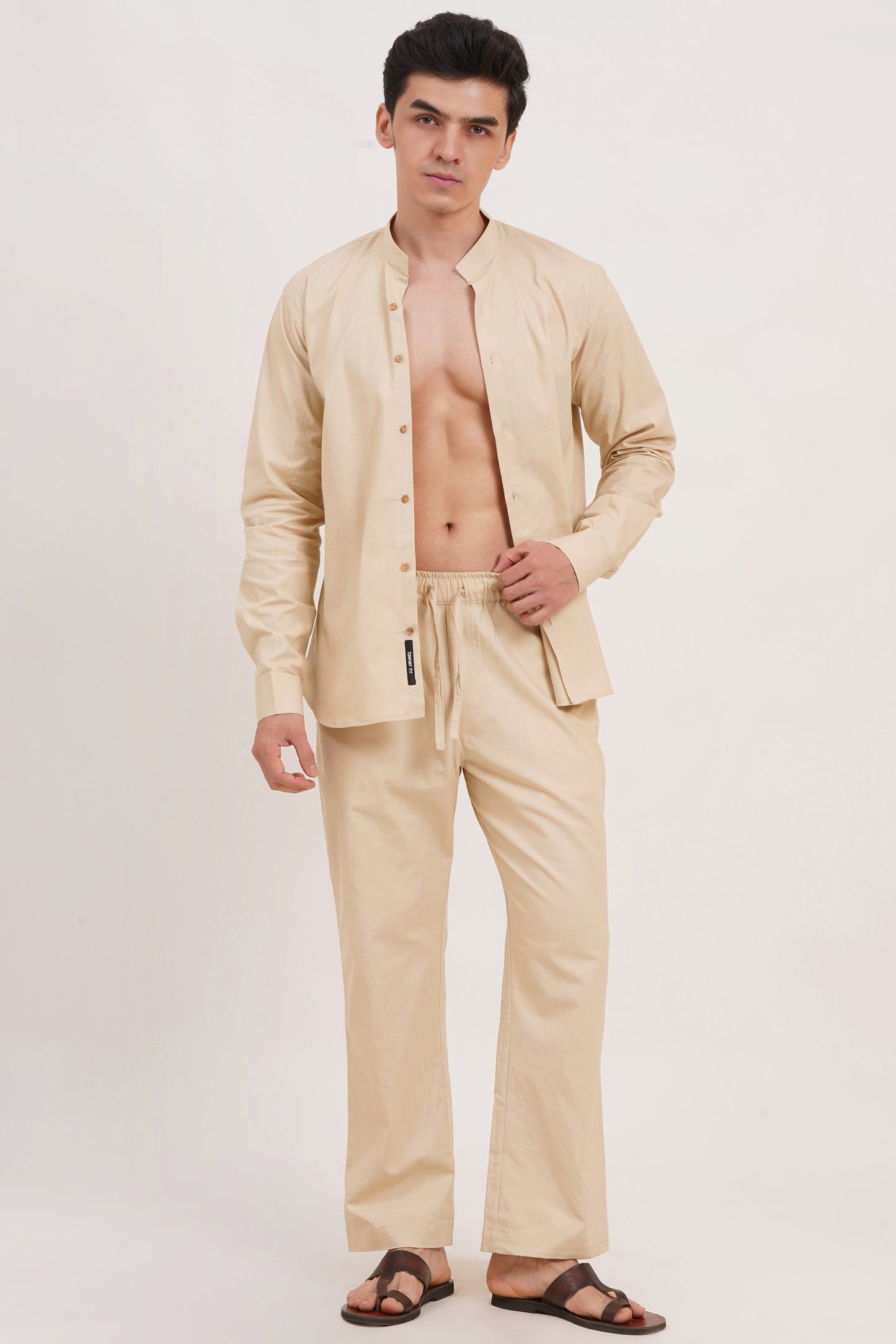 Men’s Beige Co-ords set Modern Comfort Meets Timeless Elegance - Adam Spirit