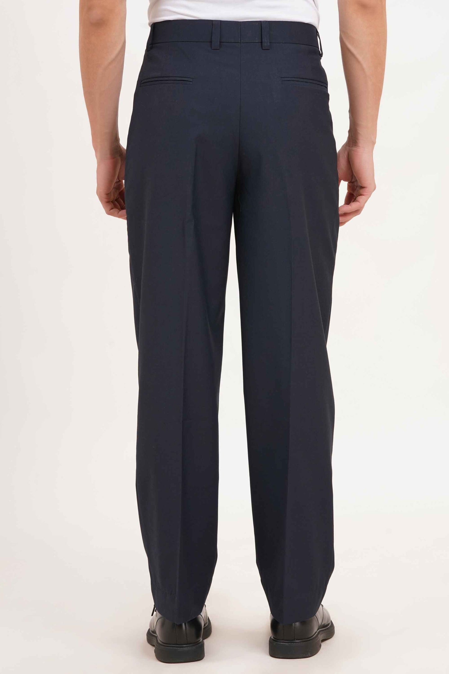 Navy Blue Comfort Fit Trousers - Adam Spirit