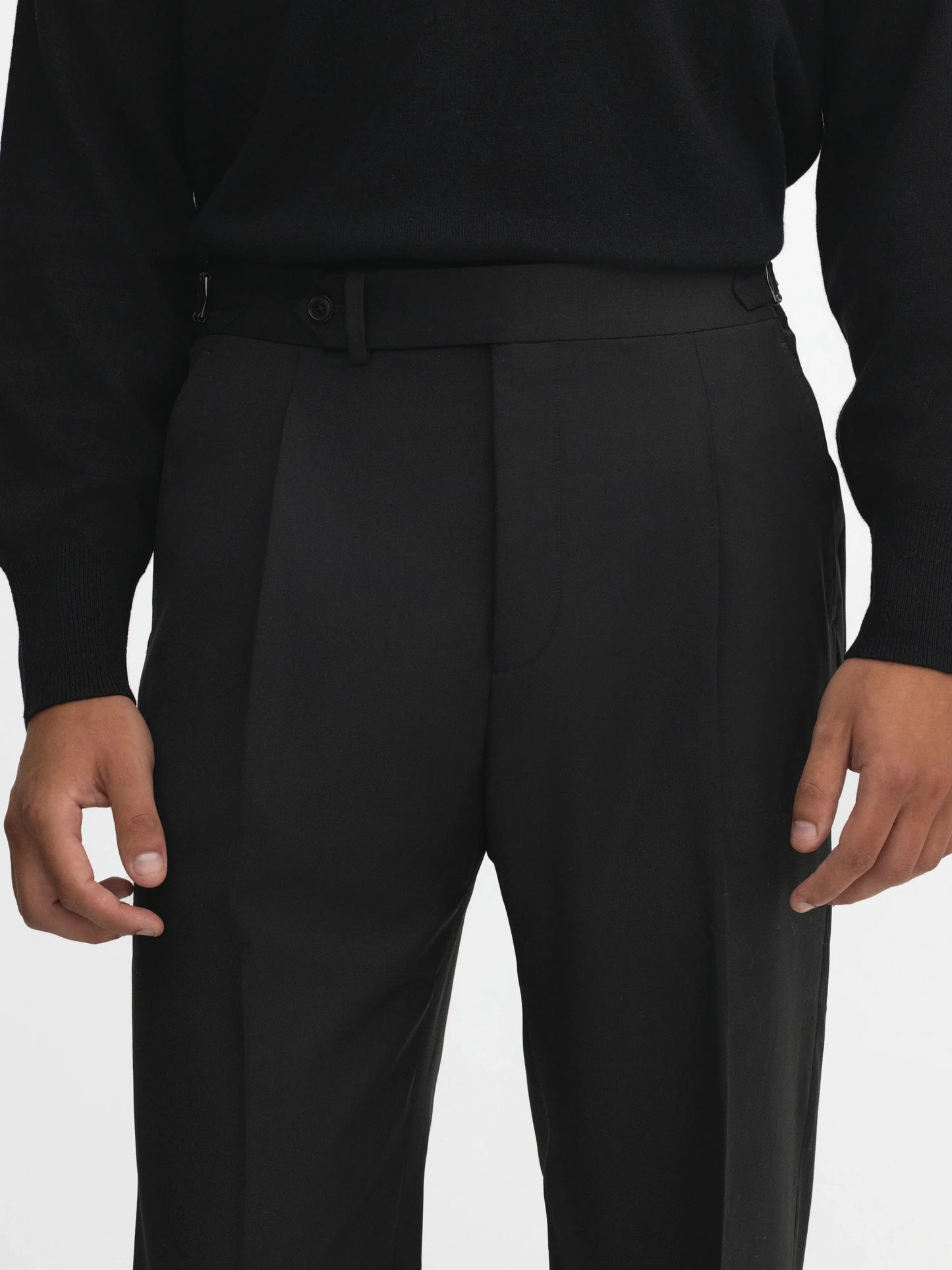 Black Gurkha Pants Single Button with Side Adjusters - Adam Spirit