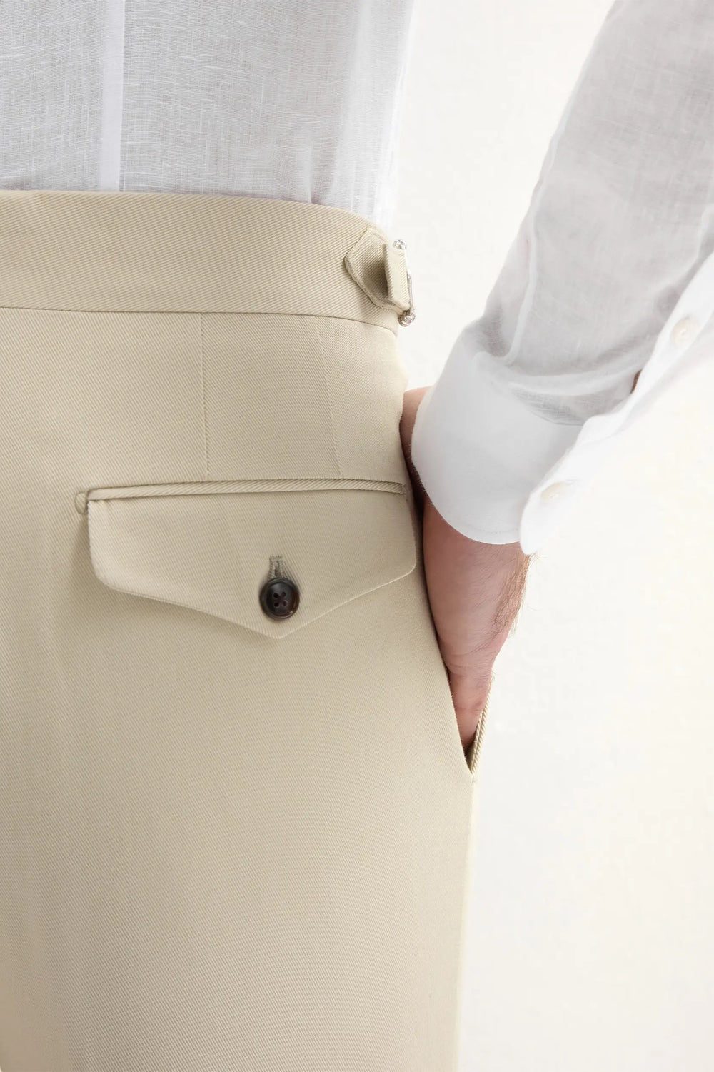 Beige Shorts with Side Adjusters – Tailored Fit & Timeless Style - Adam Spirit