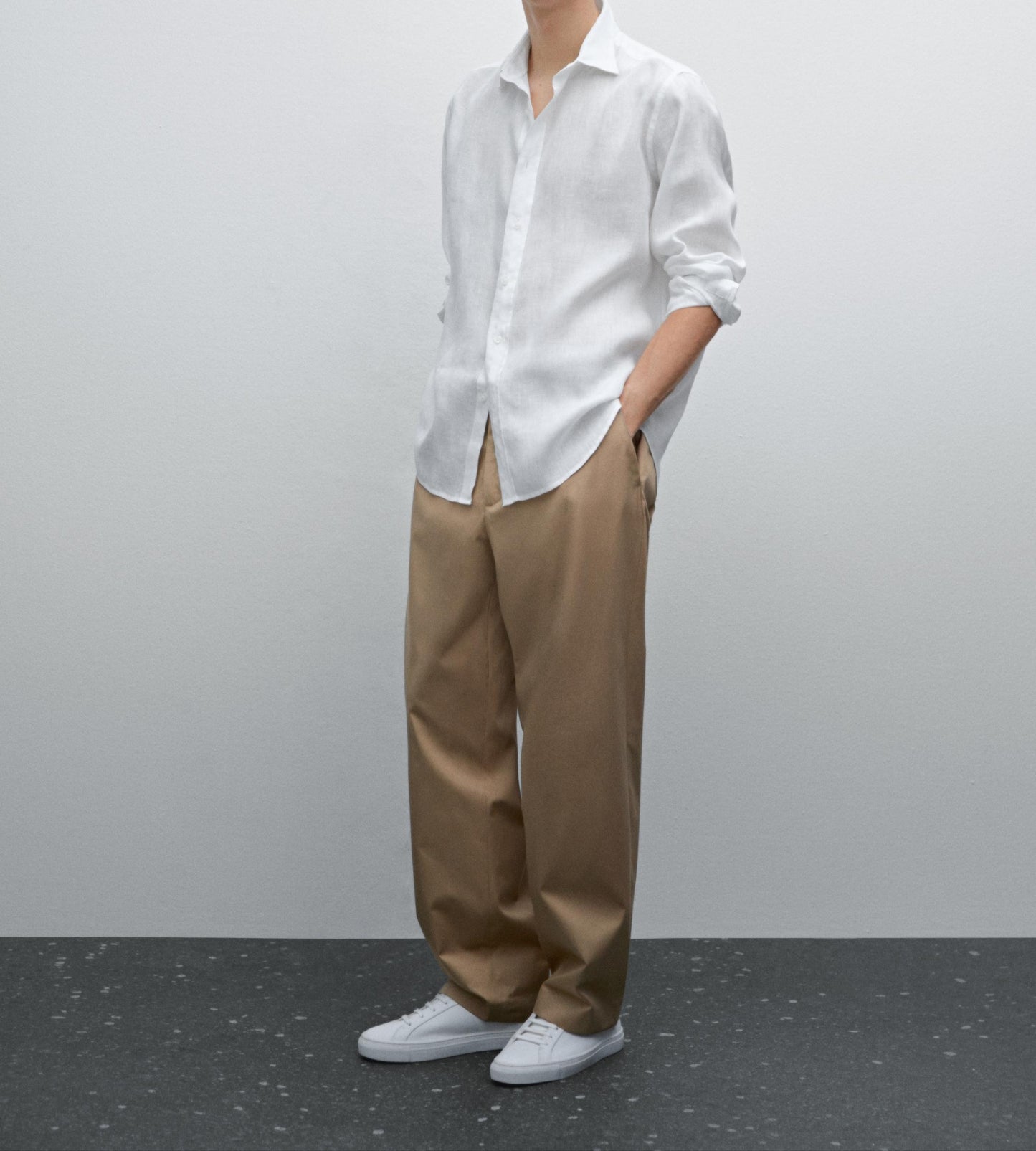 White Linen Shirt Relaxed Fit Summer Essential for Effortless Style - Adam Spirit