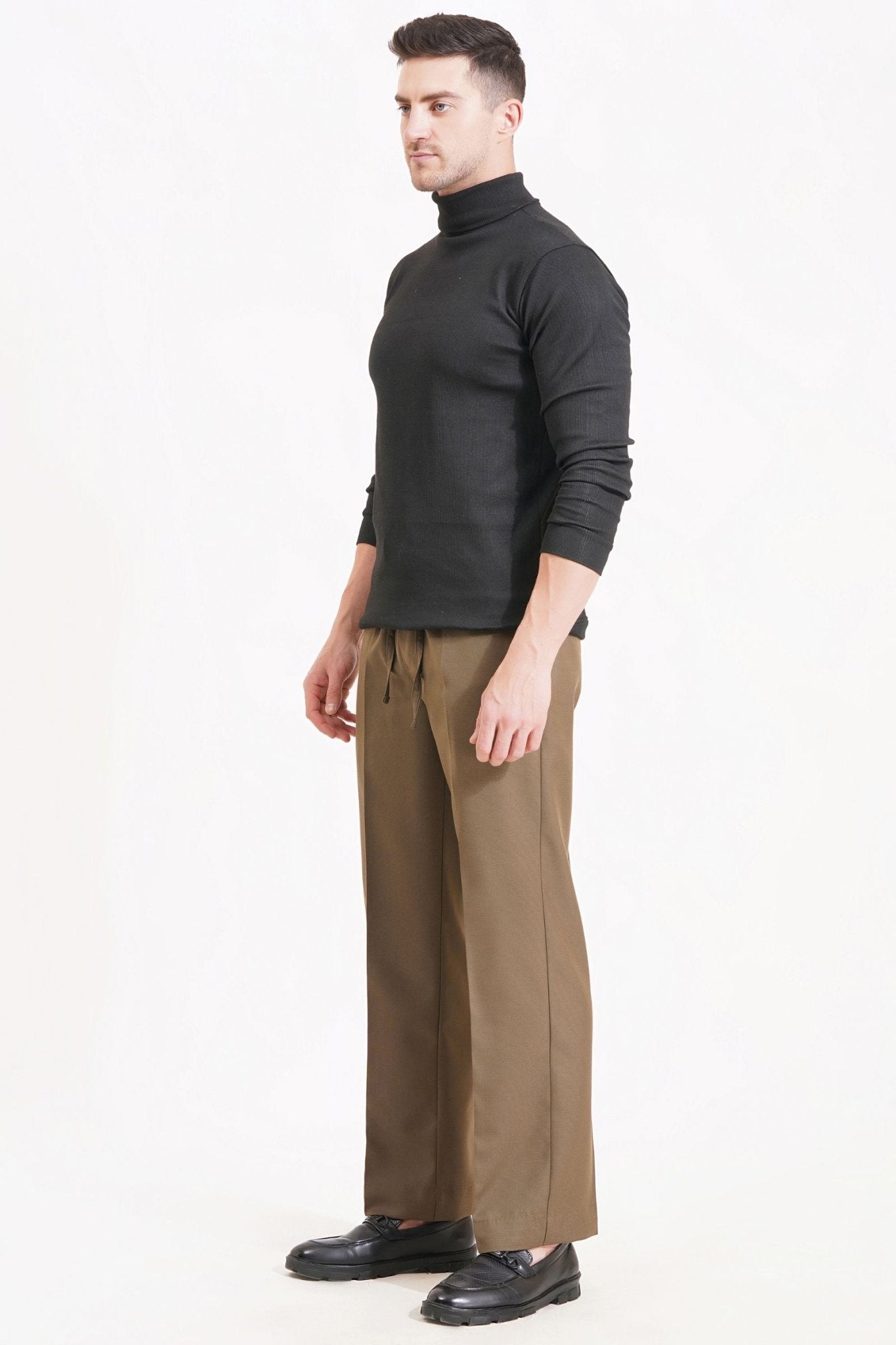 Brown Extreme Wide Joggers with Extended Drawcord | by Adam Spirit - Adam Spirit