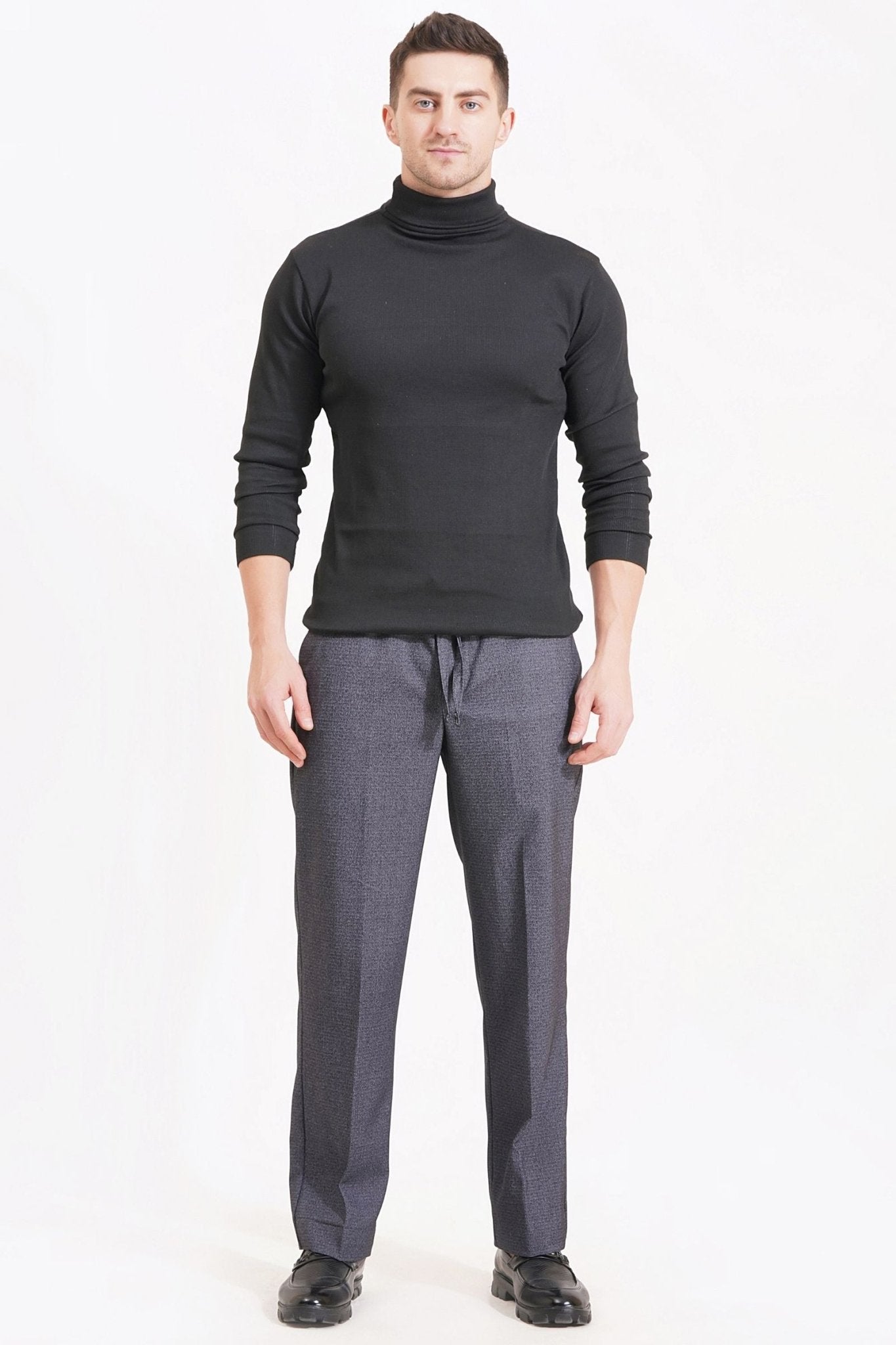Dark Grey Wide Joggers with Extended Drawcord | by Adam Spirit - Adam Spirit