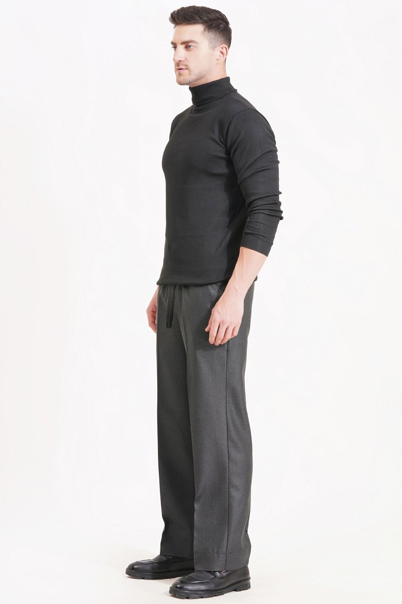 Grey Ultra-Wide Joggers with Drawcord | by Adam Spirit - Adam Spirit