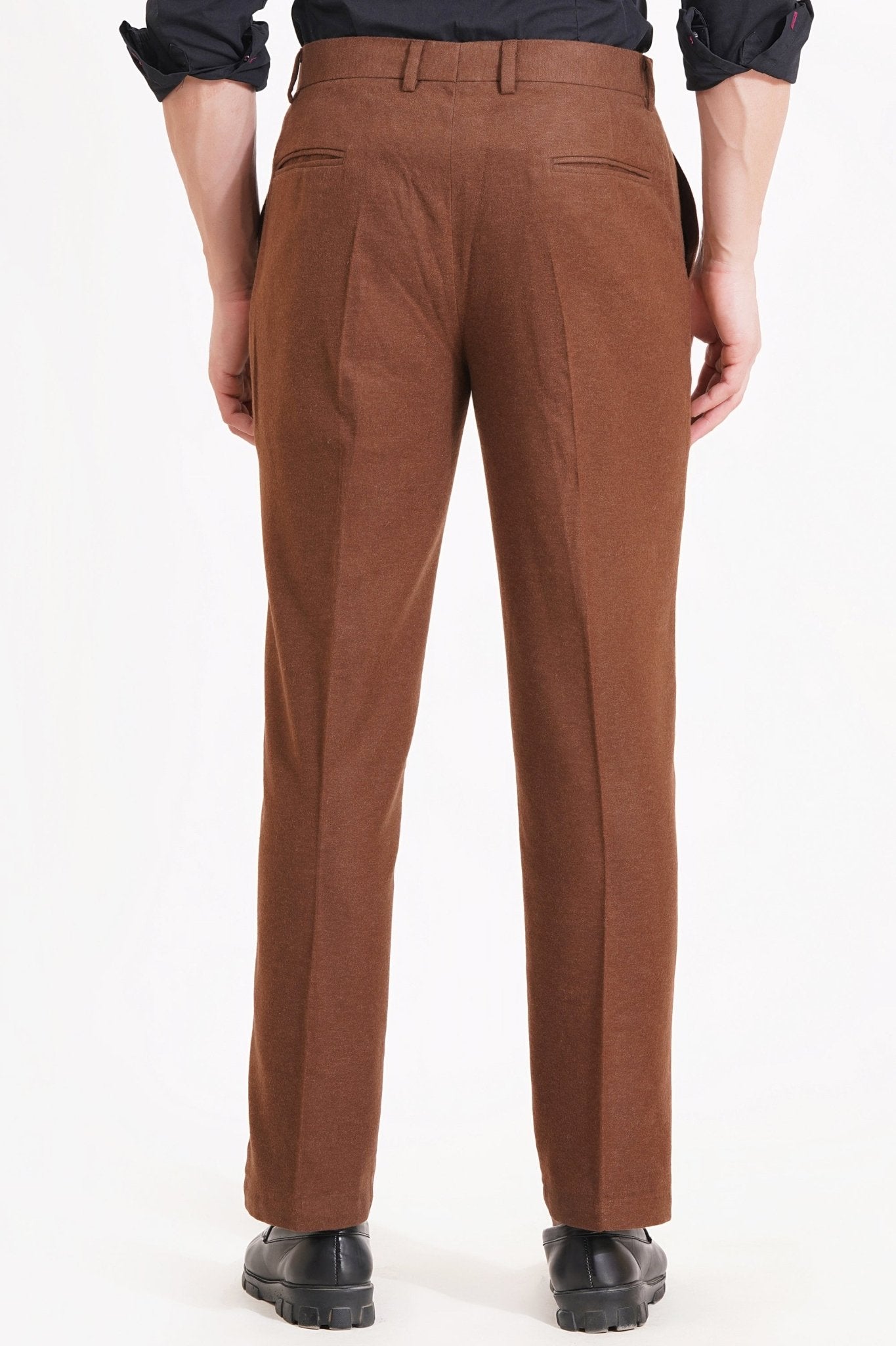Wool Trousers Timeless Style with a Modern Edge - Brown - Adam Spirit