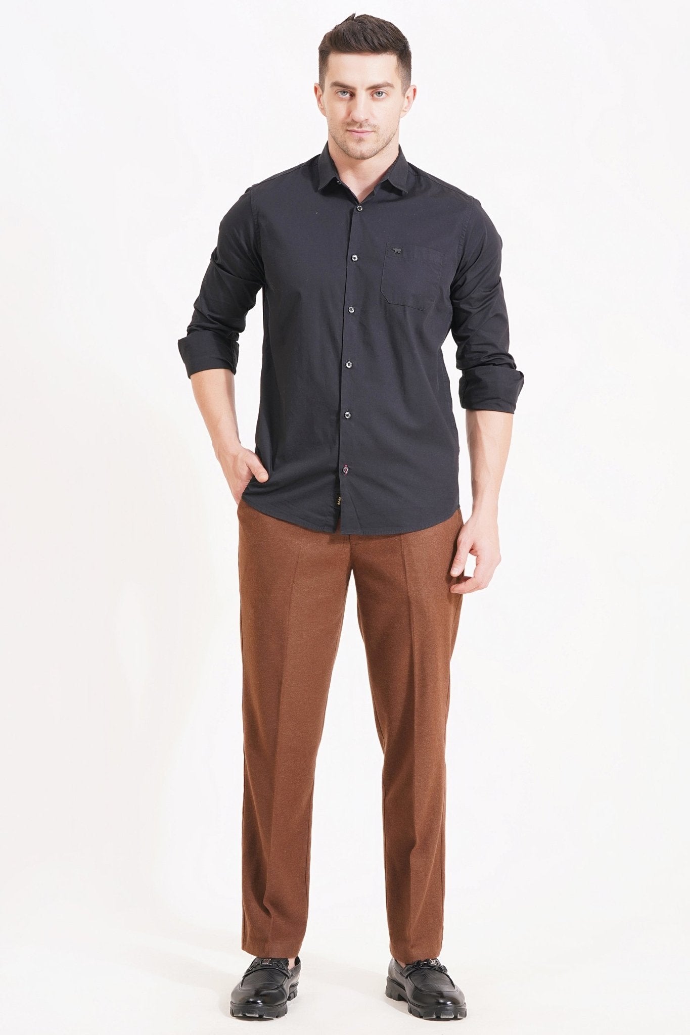Wool Trousers Timeless Style with a Modern Edge - Brown - Adam Spirit
