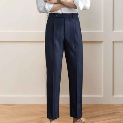 Blue Pants – Single Button Closure & Tailored Fit - Adam Spirit