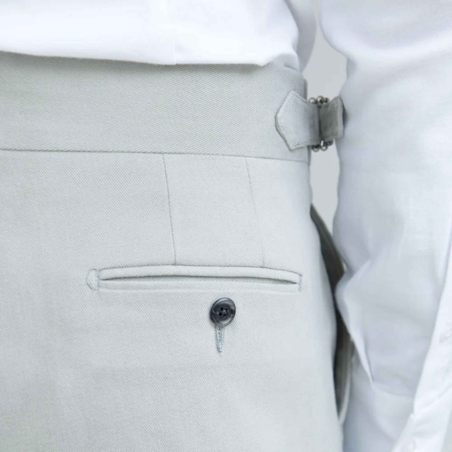 Sky Blue Gurkha Pants – Double Front Button, Side Adjusters & Tailored Fit (Premium) - Adam Spirit