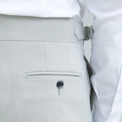 Sky Blue Gurkha Pants – Double Front Button, Side Adjusters & Tailored Fit (Premium) - Adam Spirit