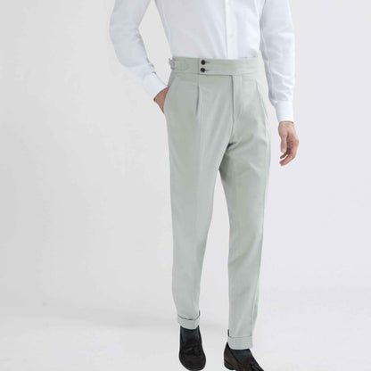 Sky Blue Gurkha Pants – Double Front Button, Side Adjusters & Tailored Fit (Premium) - Adam Spirit
