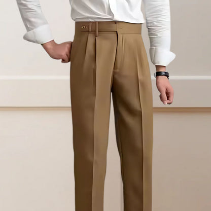 Brown Gurkha Pants – Single Button, Classic Tailoring - Adam Spirit