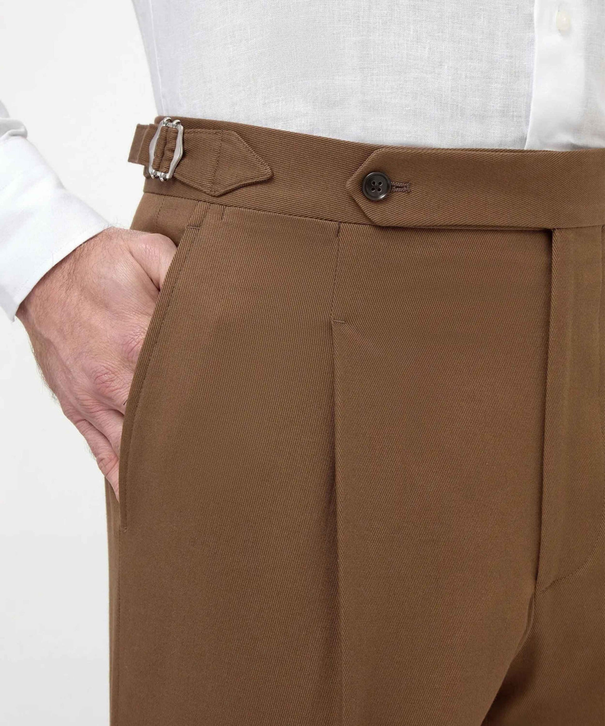 Brown Shorts with Side Adjusters Tailored Fit & Timeless Style - Adam Spirit