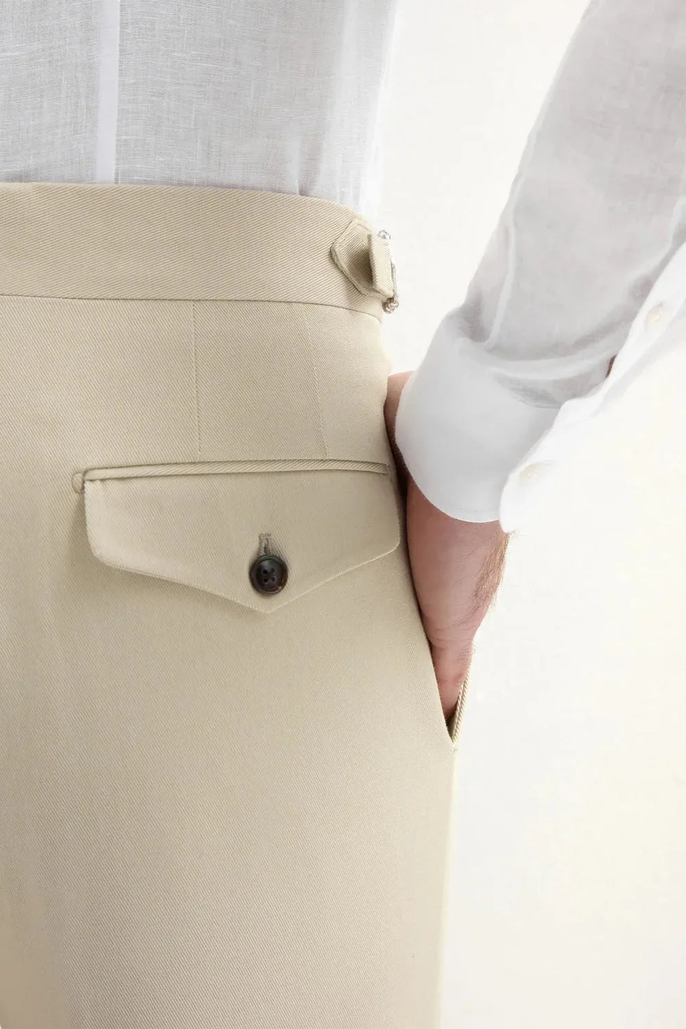 Beige Shorts with Side Adjusters Tailored Fit & Timeless Style - Adam Spirit