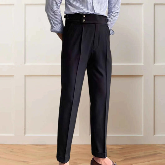 Black Gurkha Pants Double Button | Tailored Fit – Adam Spirit - Adam Spirit