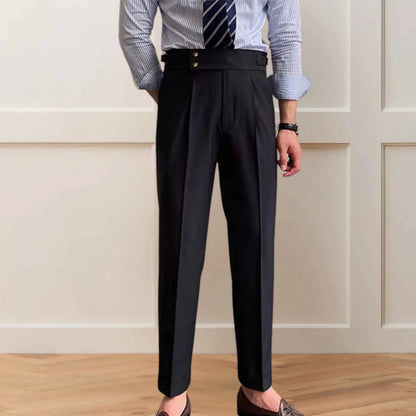 Black Gurkha Pants Double Button | Tailored Fit – Adam Spirit - Adam Spirit