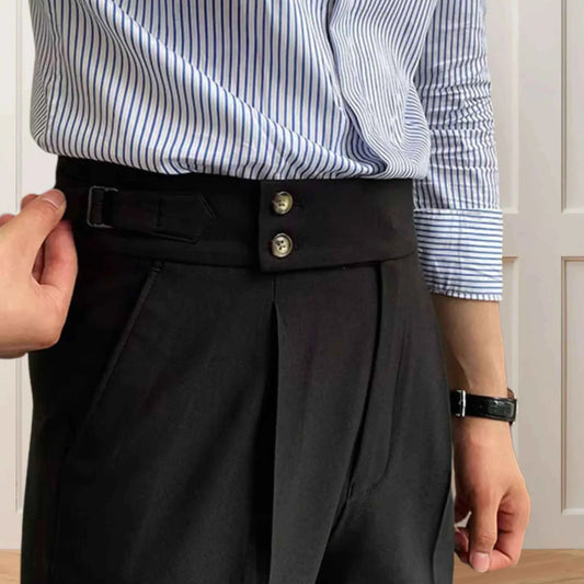 Black Gurkha Pants Double Button | Tailored Fit – Adam Spirit - Adam Spirit