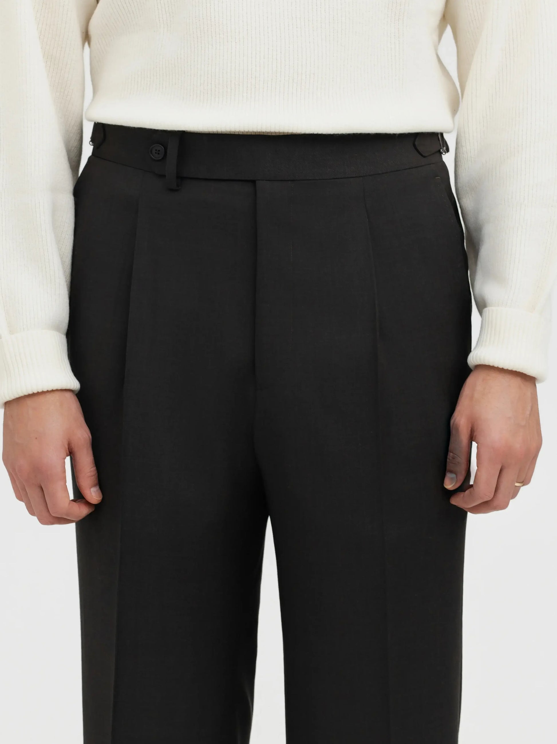 Black Gurkha Pants Single Button with Side Adjusters - Adam Spirit