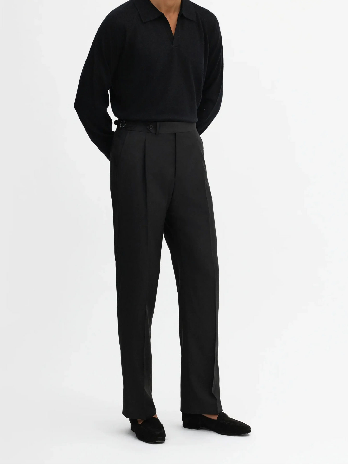 Black Gurkha Pants Single Button with Side Adjusters - Adam Spirit