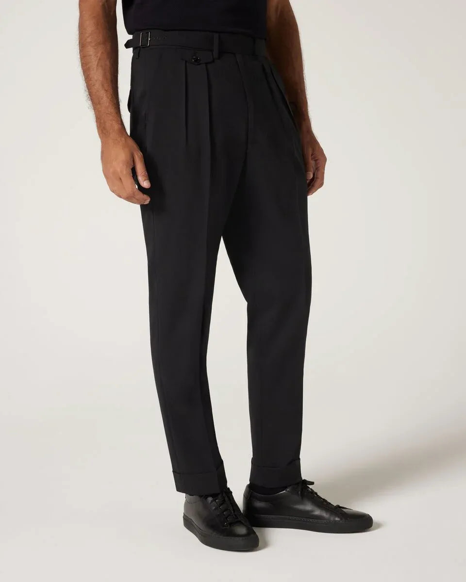 Black Side Buckle Pants – Tailored Fit | by Adam Spirit - Adam Spirit