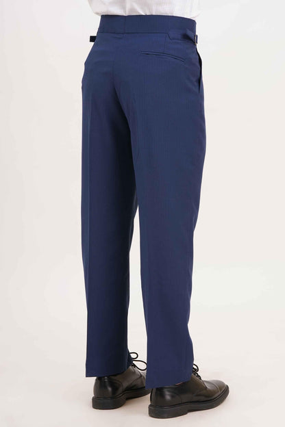 Blue Stripe Gurkha Pants Double Button | Tailored Fit – Adam Spirit - Adam Spirit