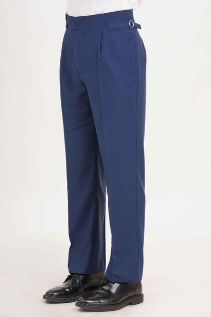 Blue Stripe Gurkha Pants Double Button | Tailored Fit – Adam Spirit - Adam Spirit