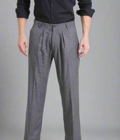 The Charcoal Standard – Pleated Trousers for the Modern Gentleman