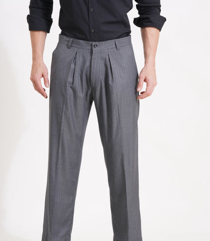 The Charcoal Standard – Pleated Trousers for the Modern Gentleman