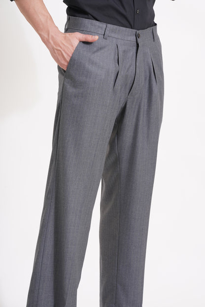 The Charcoal Standard – Pleated Trousers for the Modern Gentleman