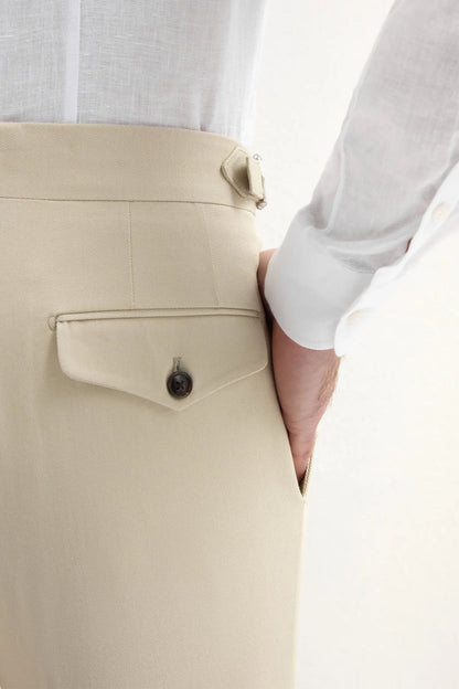 Beige Shorts with Side Adjusters – Tailored Fit & Timeless Style - Adam Spirit