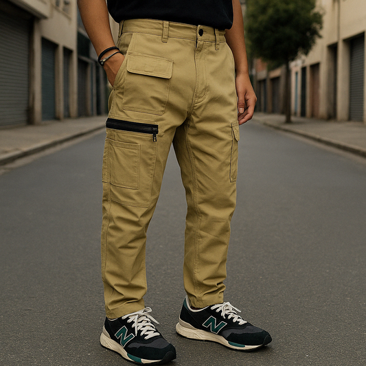 Khaki Cargo Pants Rugged Style Meets Urban Utility - Adam Spirit