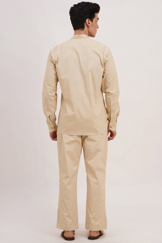 Men’s Beige Co-ords set Modern Comfort Meets Timeless Elegance - Adam Spirit