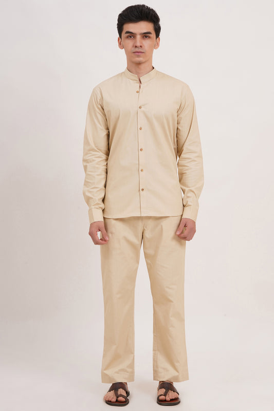 Men’s Beige Co-ords set Modern Comfort Meets Timeless Elegance - Adam Spirit