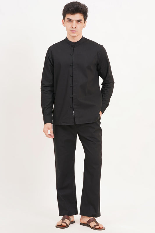 Men’s Black Co-ords set Understated Luxury & Effortless Style - Adam Spirit