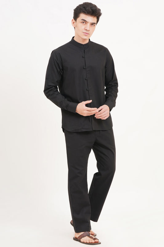 Men’s Black Co-ords set Understated Luxury & Effortless Style - Adam Spirit