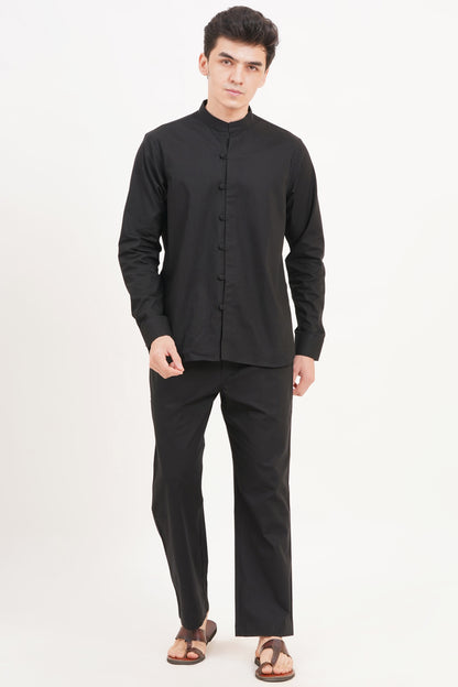 Men’s Black Co-ords set Understated Luxury & Effortless Style - Adam Spirit