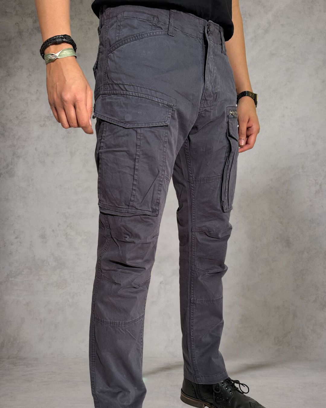 Men’s Charcoal Grey Tactical Cargo Pants | by Adam Spirit - Adam Spirit