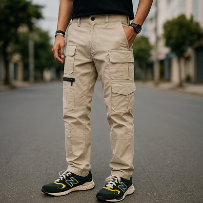 Men’s Light Gray Utility Cargo Pants | by Adam Spirit - Adam Spirit