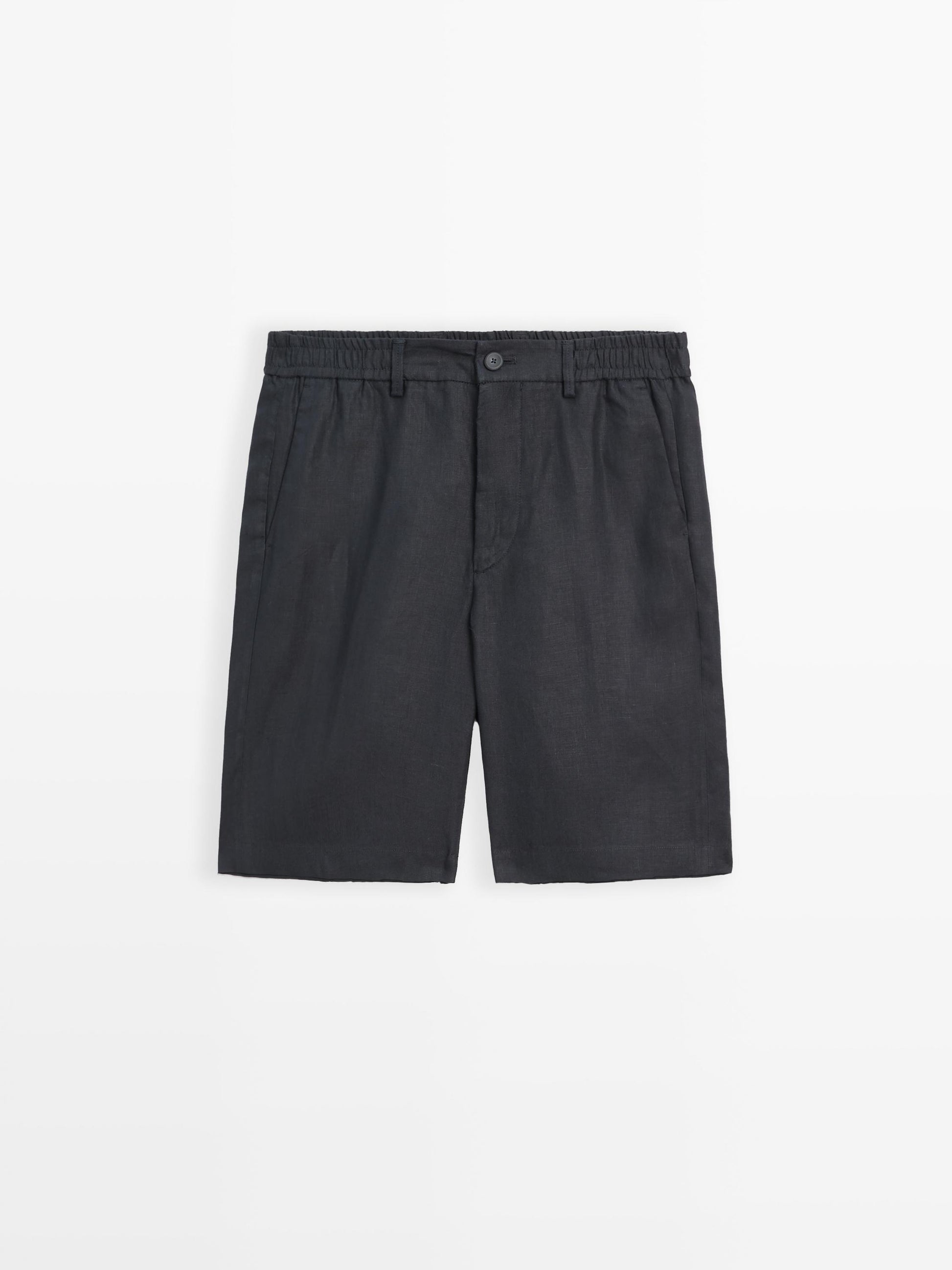 Men's Linen Shorts  Tailored Summer Fit with Elastic Waistband - Adam Spirit