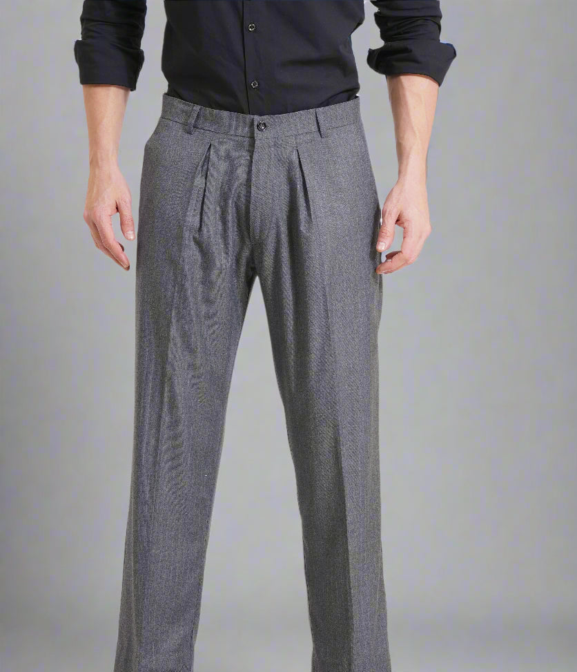 The Charcoal Standard  Pleated Trousers for the Modern Gentleman - Adam Spirit