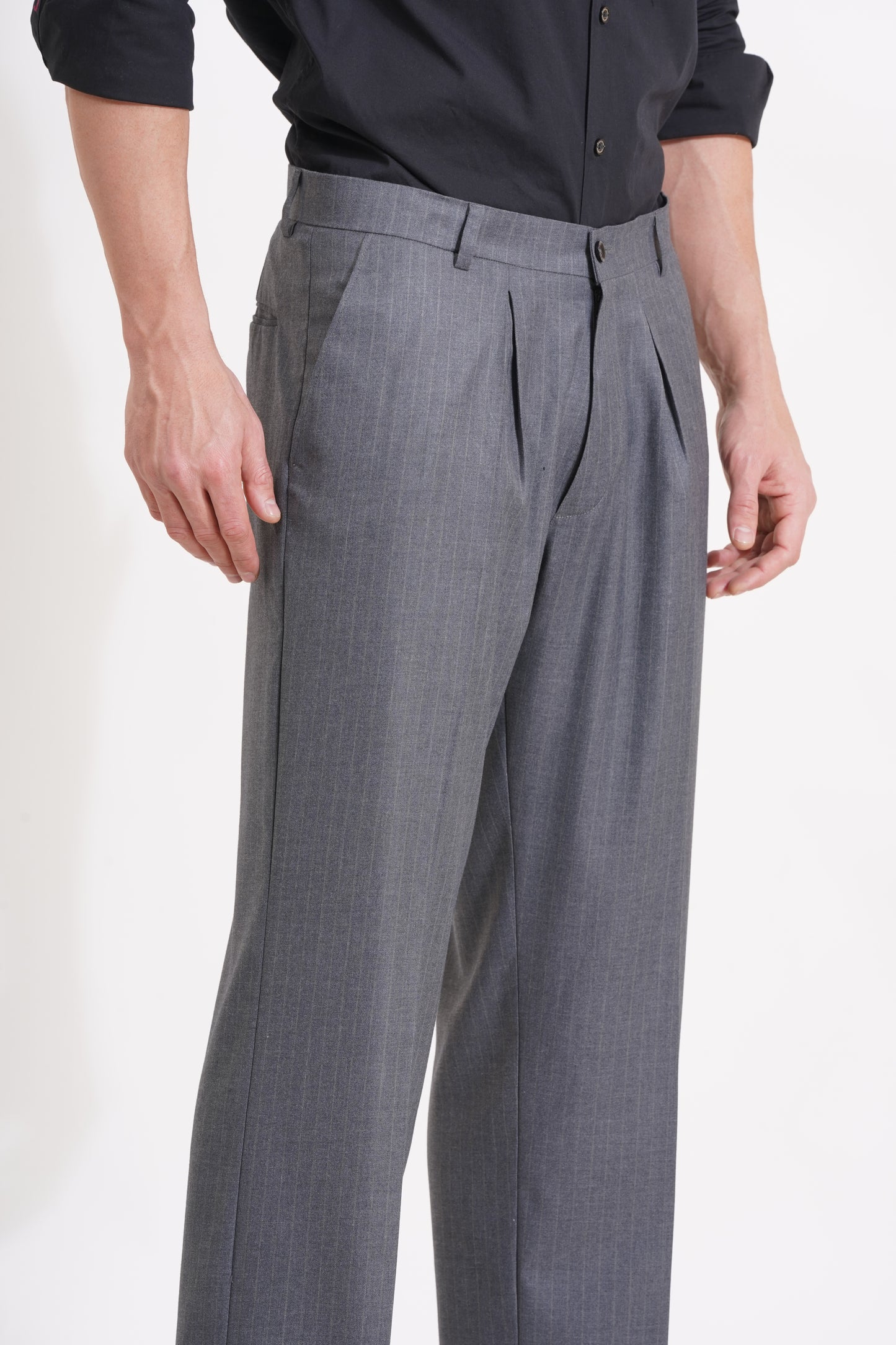 The Charcoal Standard  Pleated Trousers for the Modern Gentleman - Adam Spirit