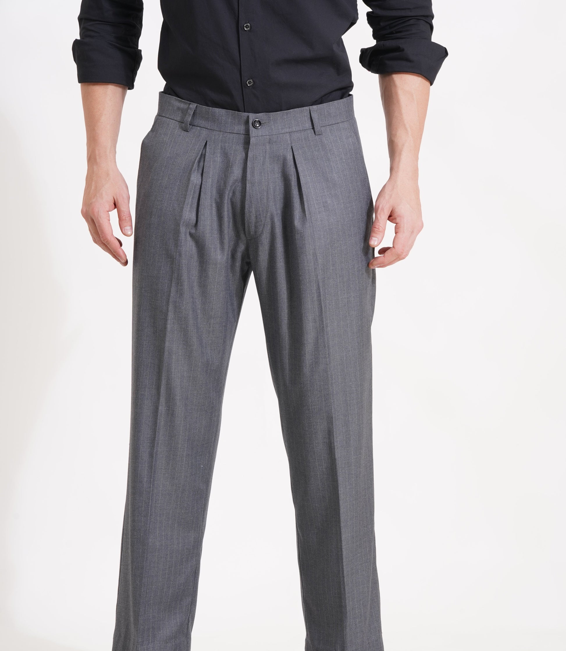 The Charcoal Standard  Pleated Trousers for the Modern Gentleman - Adam Spirit