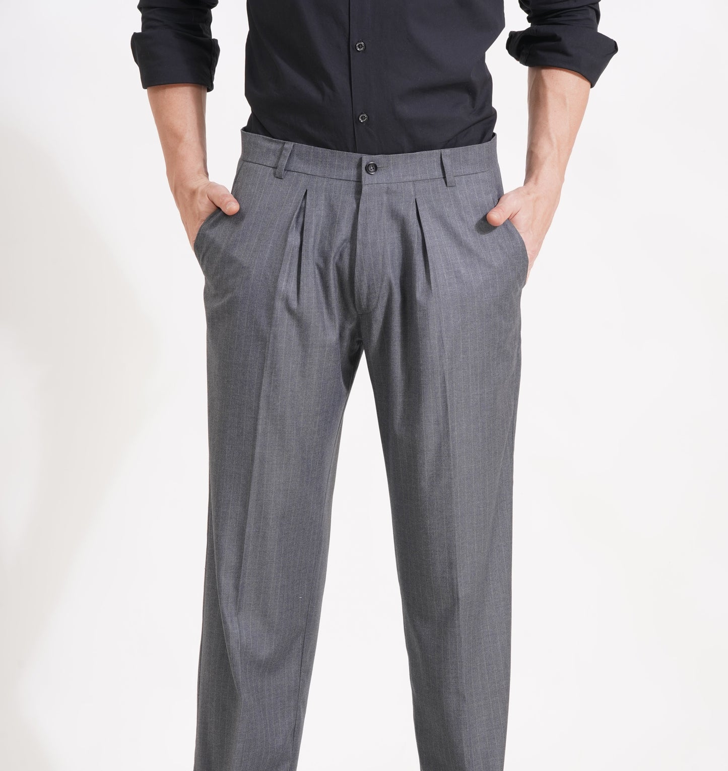 The Charcoal Standard  Pleated Trousers for the Modern Gentleman - Adam Spirit